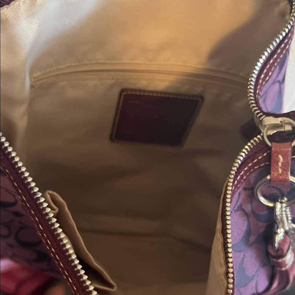 Coach vintage signature Jaguard and suede zip top - Picture 7 of 12